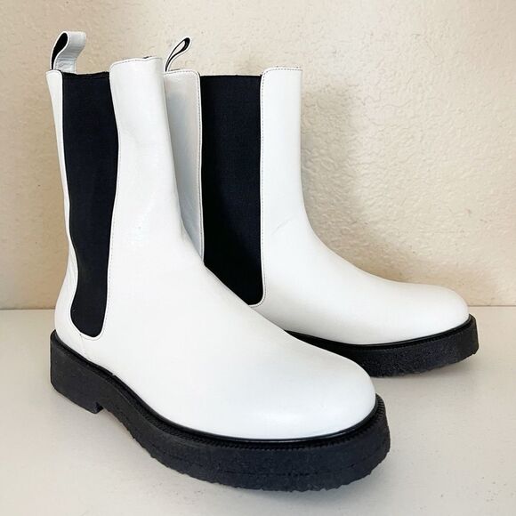 STAUD Palamino Chelsea Boot PLATFORM LEATHER WHITE 38/7.5 - Picture 12 of 12